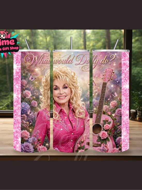 Custom Accessories - Dolly Parton 20oz Stainless Steel Tumbler